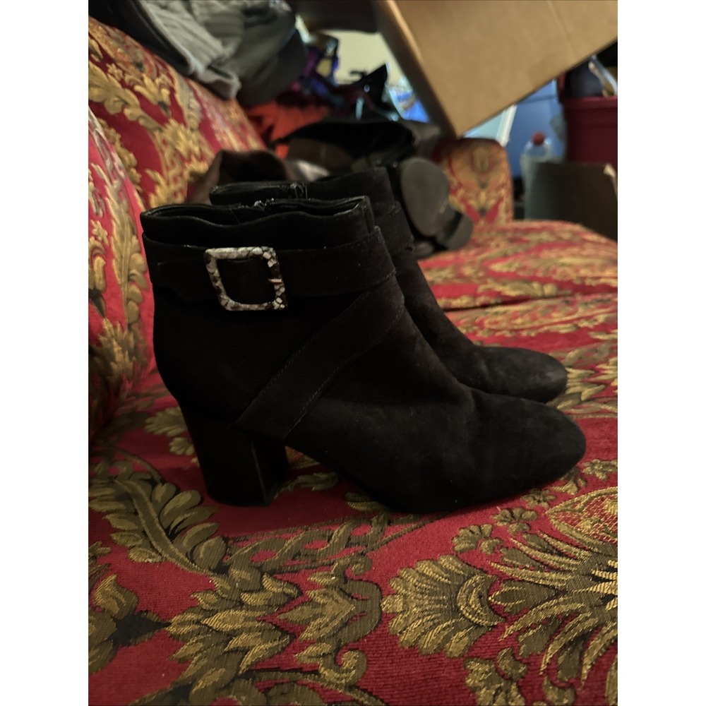 Aerosoles Women's Tall Order Ankle Boot Size Black Suede 7